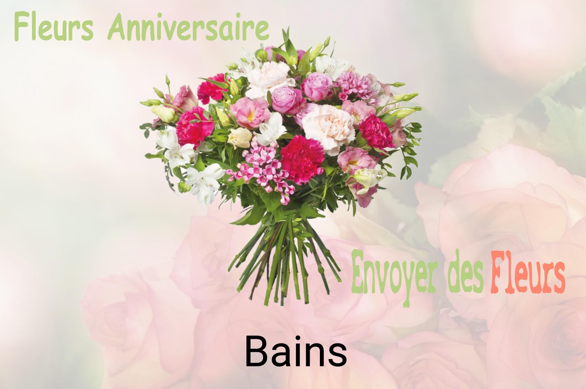 Bouquet de fleurs d’anniversaire livré à Bains