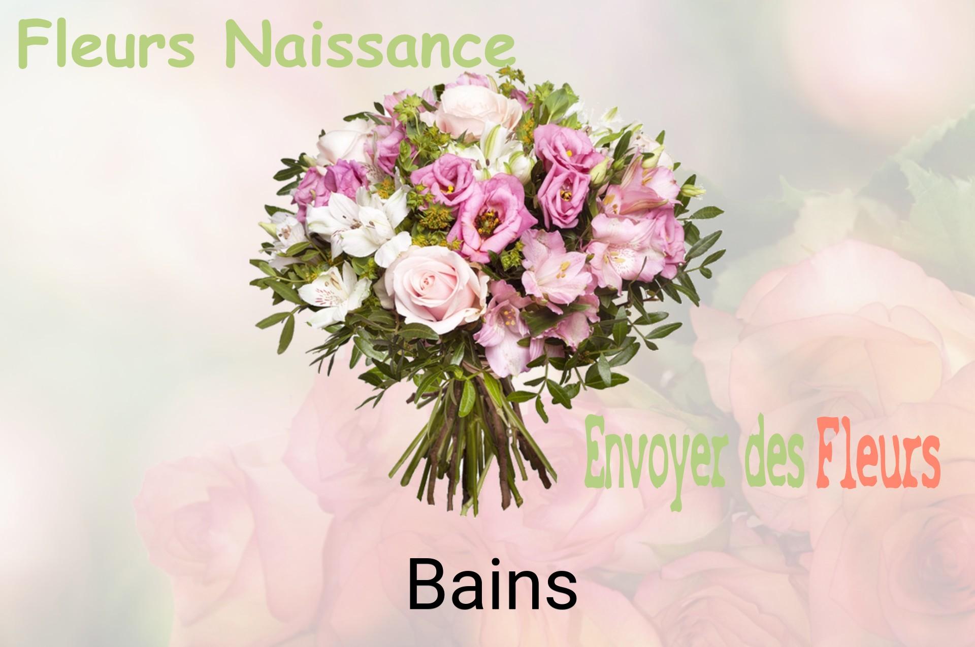 Bouquet de fleurs de naissance livré à Bains